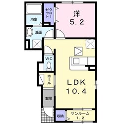 メゾンリバーサイドBの物件間取画像